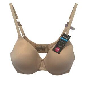 Bali Smoothing Bra 34D Nude 3W11 Concealing Petal Adjustable Strap Underwire New
